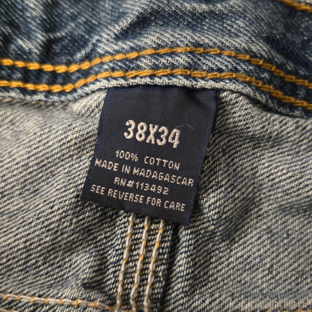 Rugged Wear Men's Denim Carpenter‎ Jeans Blue 38x34 Straight Leg Workwear - Picture 4 of 7